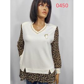 Фотография Свитер женский 0450 white р.52-62 "LIDA" недорого оптом от прямого поставщика