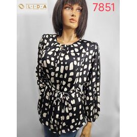 Фотография Блузка женская 7851 black р.52-62 "LIDA" недорого оптом от прямого поставщика