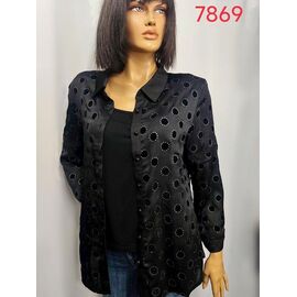 Фотография Рубашка женская 7869 black р.52-62 "LIDA" недорого оптом от прямого поставщика