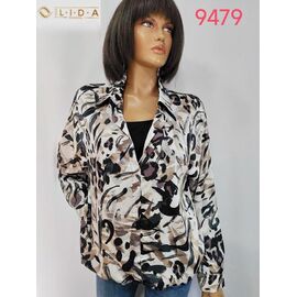 Фотография Рубашка женская 9479 beige р.52-62 "LIDA" недорого оптом от прямого поставщика