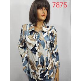 Фотография Рубашка женская 7875  blue р.52-62 "LIDA" недорого оптом от прямого поставщика