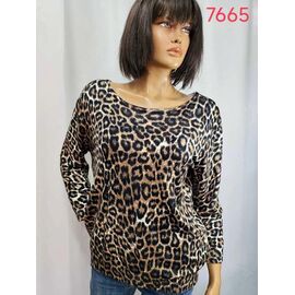 Фотография Свитер женский 7665 brown р.XL-4XL "LIDA" недорого оптом от прямого поставщика