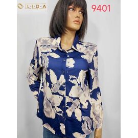Фотография Рубашка женская 9408 blue р.52-62 "LIDA" недорого оптом от прямого поставщика