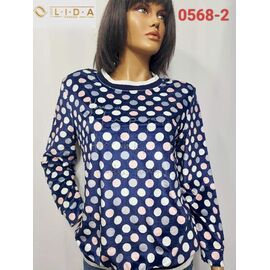 Фотография Свитер женский 0568-2 blue р.52-62 "LIDA" недорого оптом от прямого поставщика