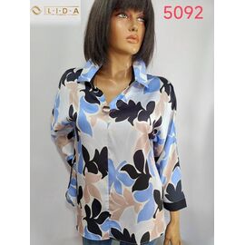 Фотография Рубашка женская 5092 l.blue р.52-62 "LIDA" недорого оптом от прямого поставщика