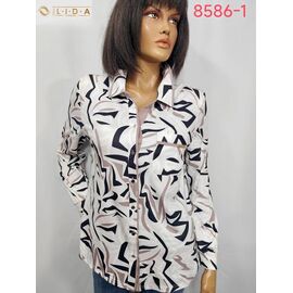 Фотография Рубашка женская 8586-1 white р.52-62 "LIDA" недорого оптом от прямого поставщика