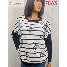 Фотография Свитер женский 7863 white р.52-62 "LIDA" недорого оптом от прямого поставщика