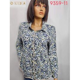 Фотография Рубашка женская 9359-11 blue р.52-62 "LIDA" недорого оптом от прямого поставщика