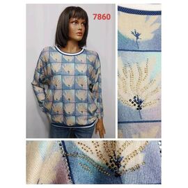 Фотография Свитер женский 7860 l.blue р.52-62 "LIDA" недорого оптом от прямого поставщика