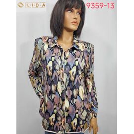 Фотография Рубашка женская 9359-13 violet р.52-62 "LIDA" недорого оптом от прямого поставщика