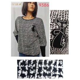Фотография Свитер женский 9386 grey р.52-62 "LIDA" недорого оптом от прямого поставщика