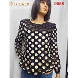 Фотография Свитер женский 0568 gold р.52-62 "LIDA" недорого оптом от прямого поставщика