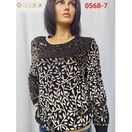 Фотография Свитер женский 0568-7 gold р.52-62 "LIDA" недорого оптом от прямого поставщика