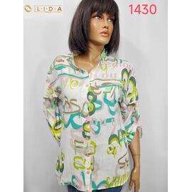 Фотография Рубашка женская 1430 white р.52-62 "LIDA" недорого оптом от прямого поставщика