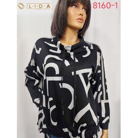 Фотография Батник женский 8160-1 black р.52-62 "LIDA" недорого оптом от прямого поставщика