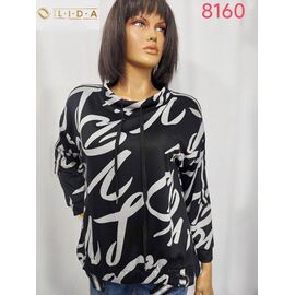 Фотография Батник женский 8160 black р.52-62 "LIDA" недорого оптом от прямого поставщика