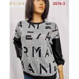 Фотография Свитер женский 3576-3 grey р.52-62 "LIDA" недорого оптом от прямого поставщика
