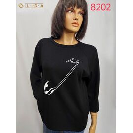 Фотография Свитер женский 8202 black р.52-62 "LIDA" недорого оптом от прямого поставщика