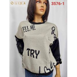 Фотография Свитер женский 3576-1 beige р.52-62 "LIDA" недорого оптом от прямого поставщика