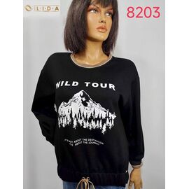 Фотография Свитер женский 8203 black р.52-62 "LIDA" недорого оптом от прямого поставщика