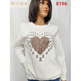 Фотография Свитер женский 8196 white р.52-62 "LIDA" недорого оптом от прямого поставщика