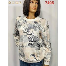 Фотография Свитер женский 7405 beige р.52-62 "LIDA" недорого оптом от прямого поставщика