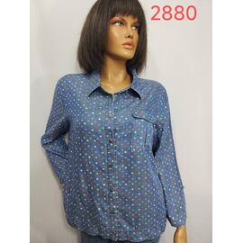 Фотография Рубашка женская 2880 blue р.50-60 "LIDA" недорого оптом от прямого поставщика