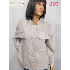 Фотография Рубашка женская 059 beige р.52-62 "LIDA" недорого оптом от прямого поставщика