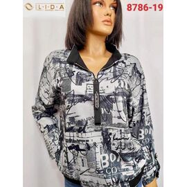 Фотография Свитер женский 8786-19 l.grey р.52-62 "LIDA" недорого оптом от прямого поставщика