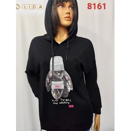 Фотография Батник женский 8161 black р.52-62 "LIDA" недорого оптом от прямого поставщика