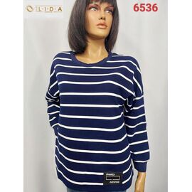 Фотография Свитер женский 6536 blue р.52-62 "LIDA" недорого оптом от прямого поставщика