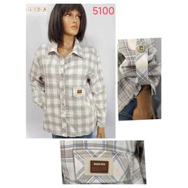 Фотография Рубашка женская 5100 beige р.52-62 "LIDA" недорого оптом от прямого поставщика