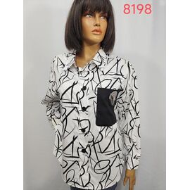 Фотография Рубашка женская 8198 white р.52-62 "LIDA" недорого оптом от прямого поставщика