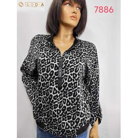 Фотография Свитер женский 7886 black р.52-62 "LIDA" недорого оптом от прямого поставщика