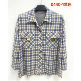 Фотография Рубашка женская 0440-1 blue р.52-62 "LIDA" недорого оптом от прямого поставщика