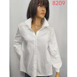 Фотография Рубашка женская 8209 white р.52-62 "LIDA" недорого оптом от прямого поставщика
