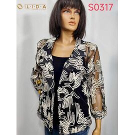 Фотография Пиджак женский S0317 black р.52-62 "LIDA" недорого оптом от прямого поставщика