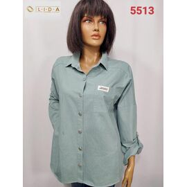 Фотография Рубашка женская 5513 mint р.52-62 "LIDA" недорого оптом от прямого поставщика