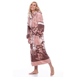 Фотография Халат женский тёплый 142 beige р.48-56 "Lindros" недорого оптом от прямого поставщика