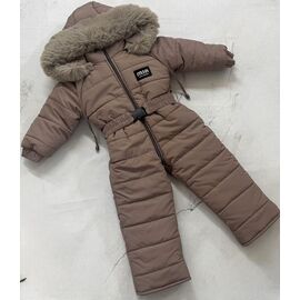 Фотография Комбинезон детский тёплый унисекс 8465-1 brown р.86-98 "Moda school" недорого оптом от прямого поставщика