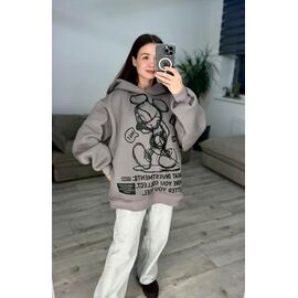 Фотография Худи женское 290 grey р.42-48 "VLADISLAVA" недорого оптом от прямого поставщика