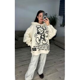 Фотография Худи женское 290 milk р.42-48 "VLADISLAVA" недорого оптом от прямого поставщика