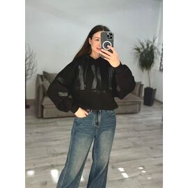 Фотография Худи женское 300 black р.one size "VLADISLAVA" недорого оптом от прямого поставщика