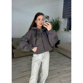 Фотография Кофта спортивная женская тёплая 51 grey р.42-48 "VLADISLAVA" недорого оптом от прямого поставщика