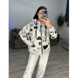 Фотография Кофта спортивная женская тёплая 602-2 l.grey р.42-48 "VLADISLAVA" недорого оптом от прямого поставщика