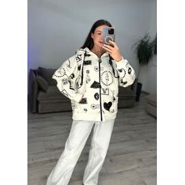 Фотография Кофта спортивная женская тёплая 602-2 white р.42-48 "VLADISLAVA" недорого оптом от прямого поставщика