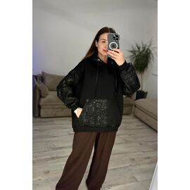 Фотография Худи женское 615 black р.42-48 "VLADISLAVA" недорого оптом от прямого поставщика