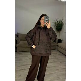 Фотография Худи женское 615 brown р.42-48 "VLADISLAVA" недорого оптом от прямого поставщика