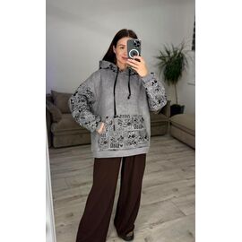 Фотография Худи женское 615 l.grey р.42-48 "VLADISLAVA" недорого оптом от прямого поставщика