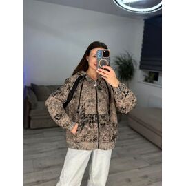 Фотография Кофта спортивная женская тёплая 621 beige р.42-48 "VLADISLAVA" недорого оптом от прямого поставщика